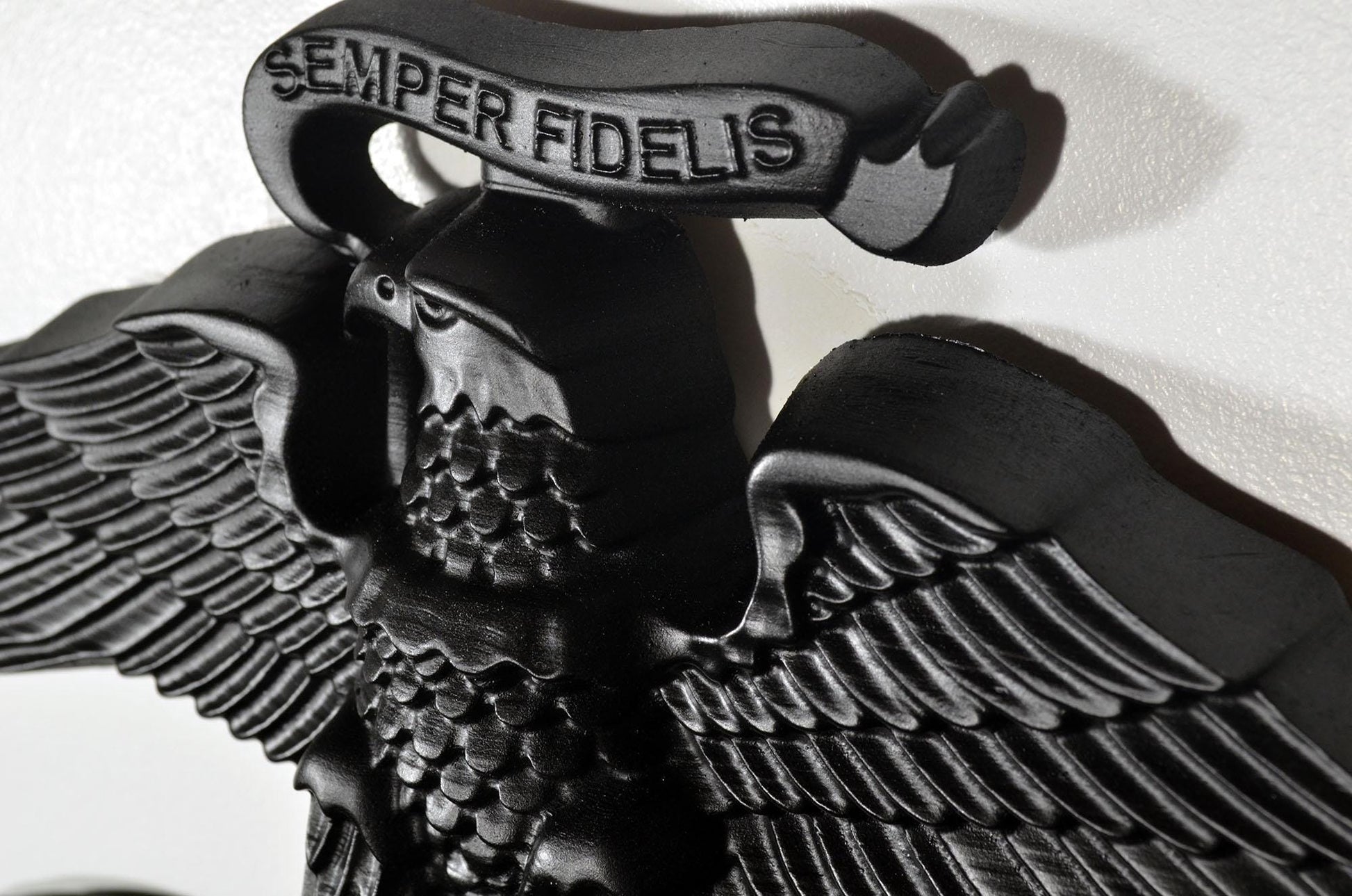 USMC Eagle Globe Anchor, Marine Corps, EGA, Matte Black Plaque
