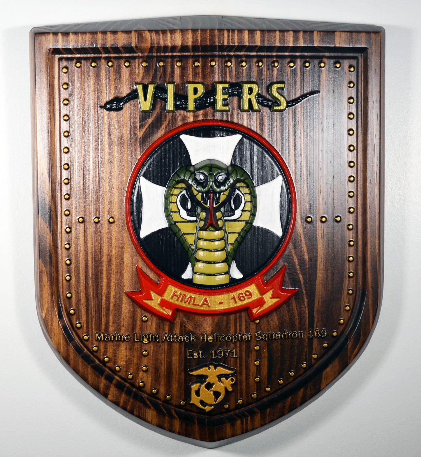 USMC HMLA-169, Marine Light Attack Helicopter Squadron 169, Unit Painted Plaque