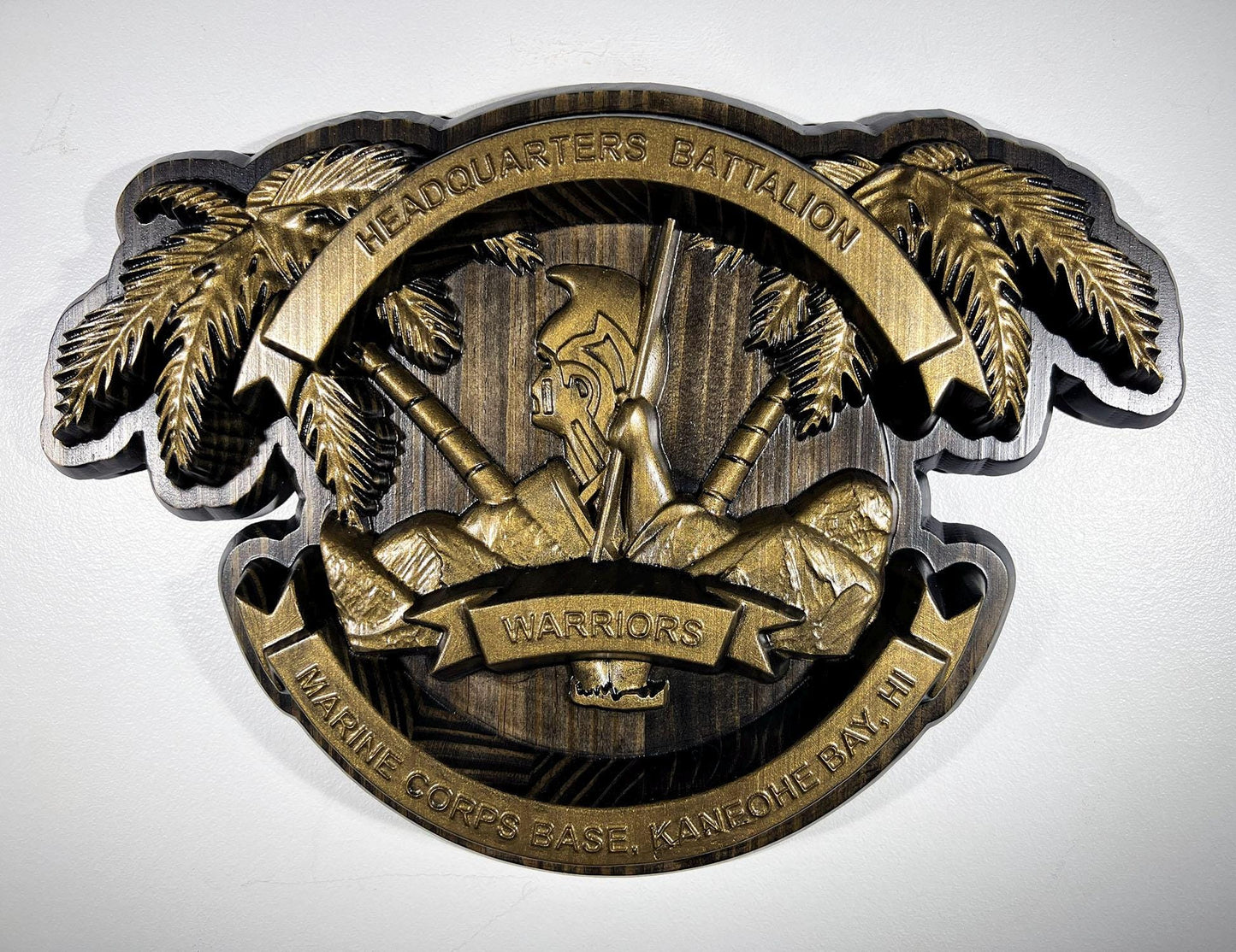 USMC Headquarters Battalion Marine Corps Base Kaneohe Bay, HI Plaque