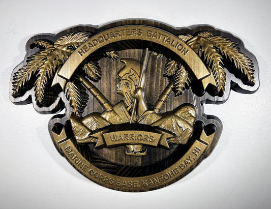 USMC Headquarters Battalion Marine Corps Base Kaneohe Bay, HI Plaque