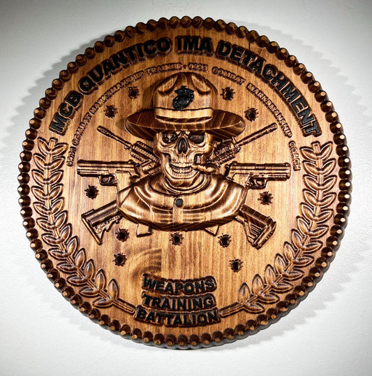 USMC MCB Quantico IMA Detachment Plaque - Name Plate version