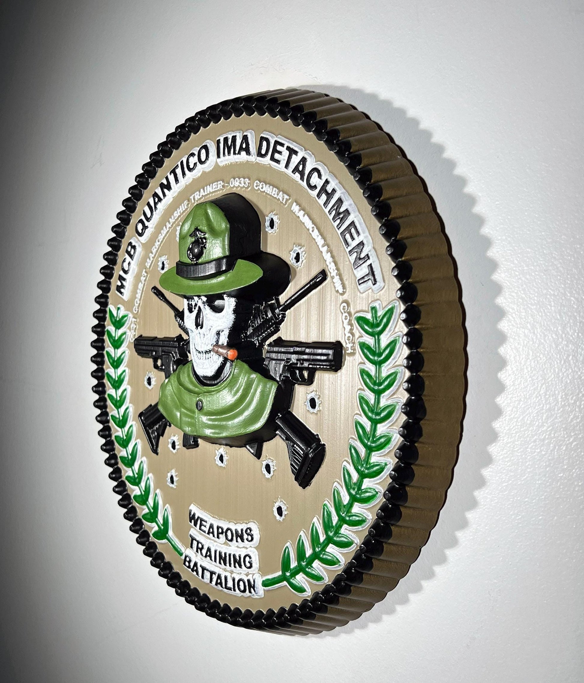 USMC MCB Quantico IMA Detachment Painted Plaque - Name Plate version