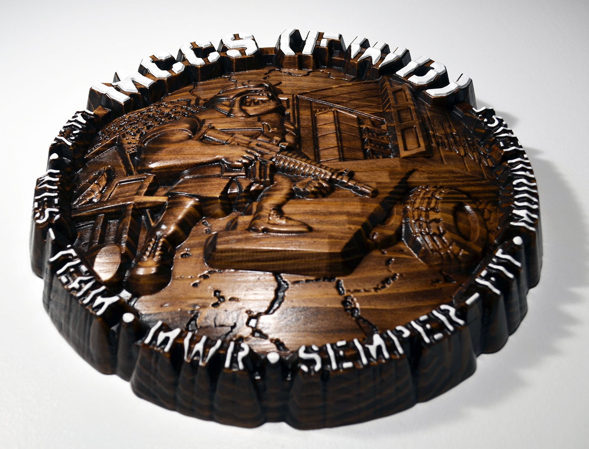 USMC MCCS Marine Corps Community Service, CNC Marine Corps military plaque - Carved Effects