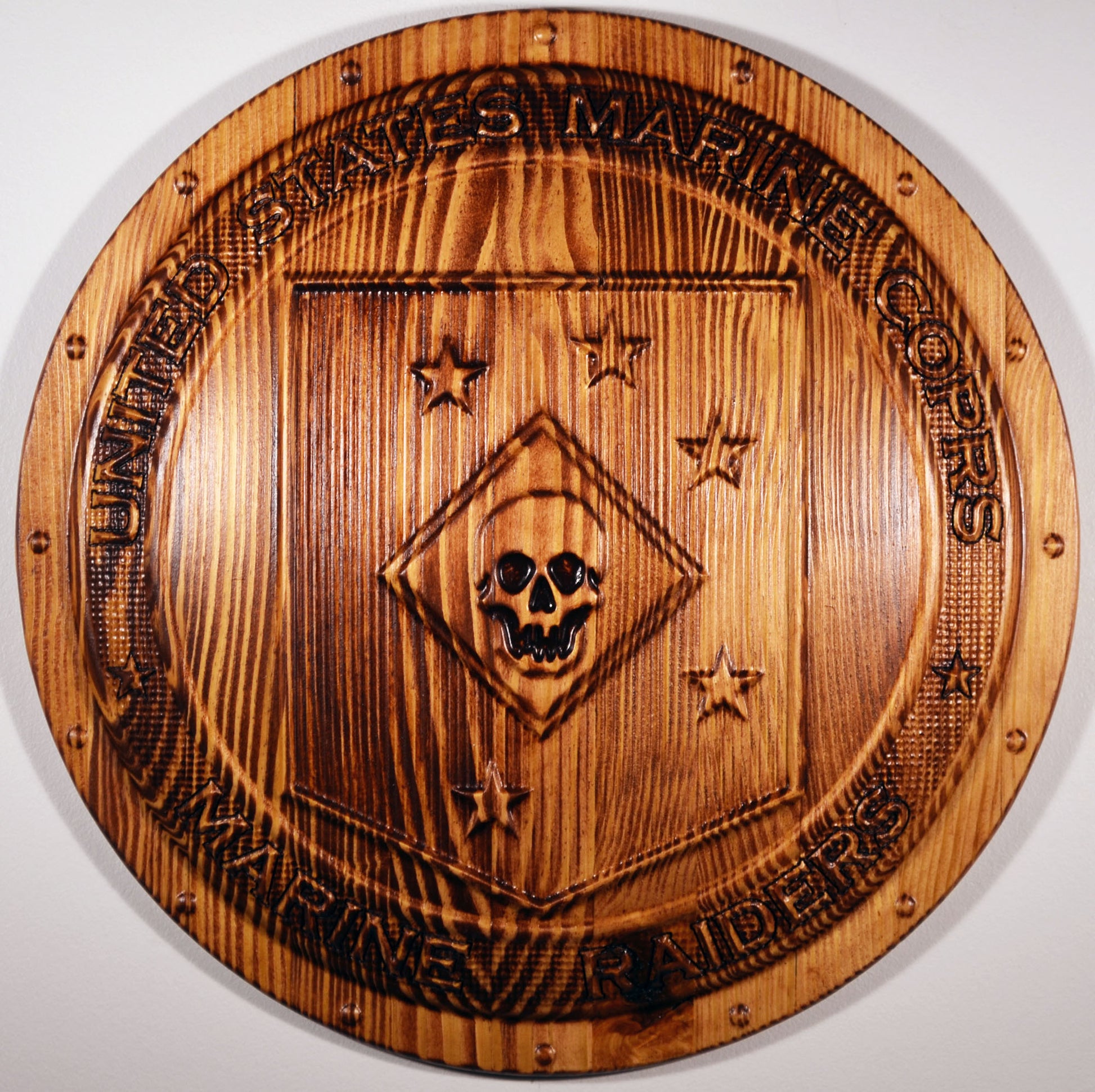 USMC Marine Raiders, Marine Special Operations Regiment, 3d CNC wood carving, military plaque - Carved Effects