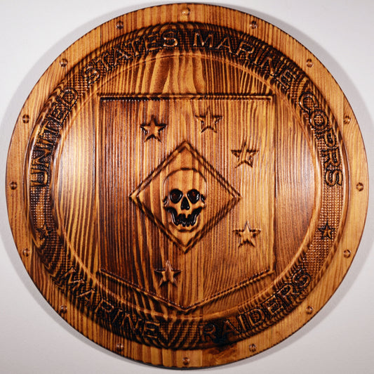 USMC Marine Raiders, Marine Special Operations Regiment, 3d CNC wood carving, military plaque - Carved Effects