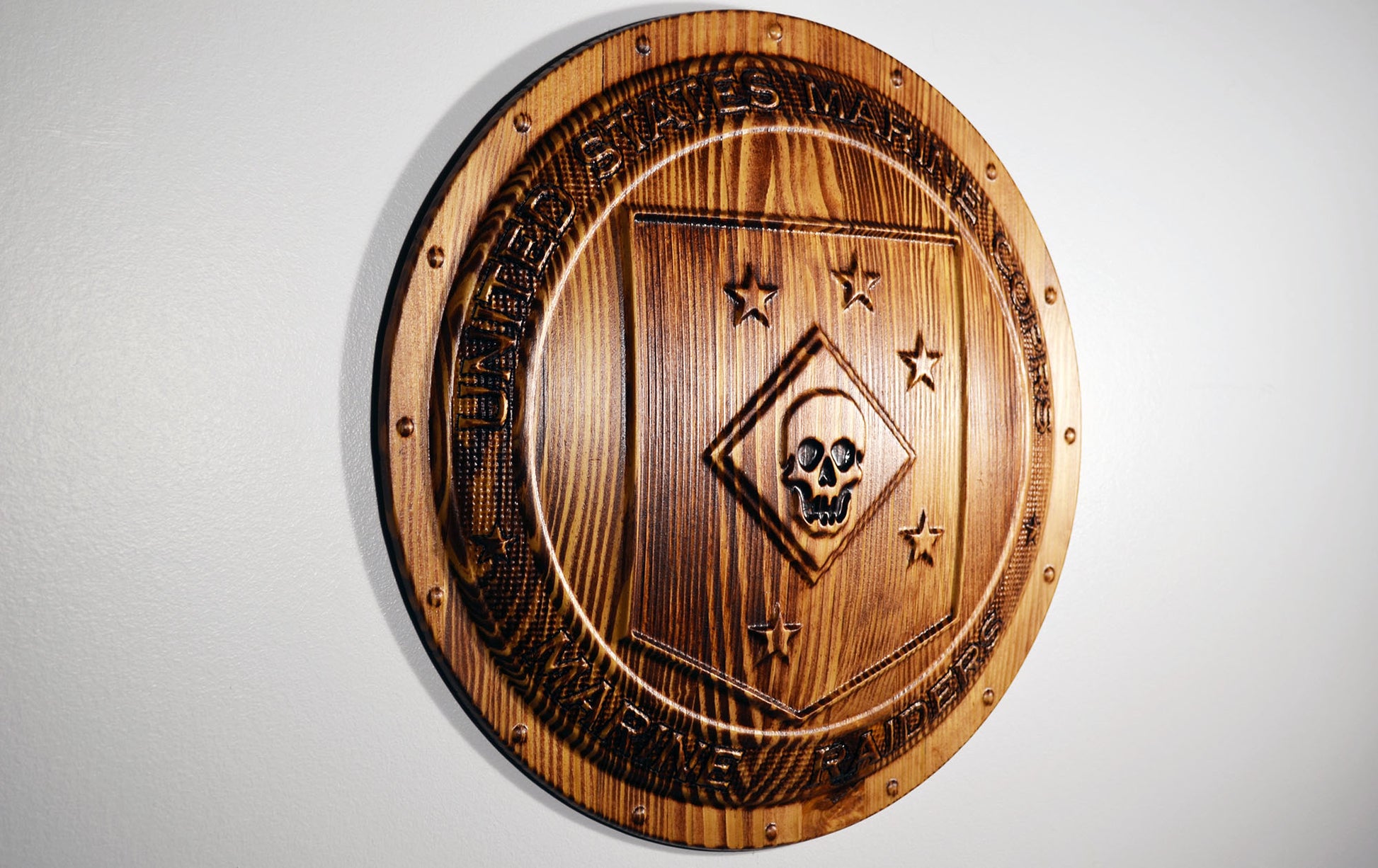 USMC Marine Raiders, Marine Special Operations Regiment, 3d CNC wood carving, military plaque - Carved Effects