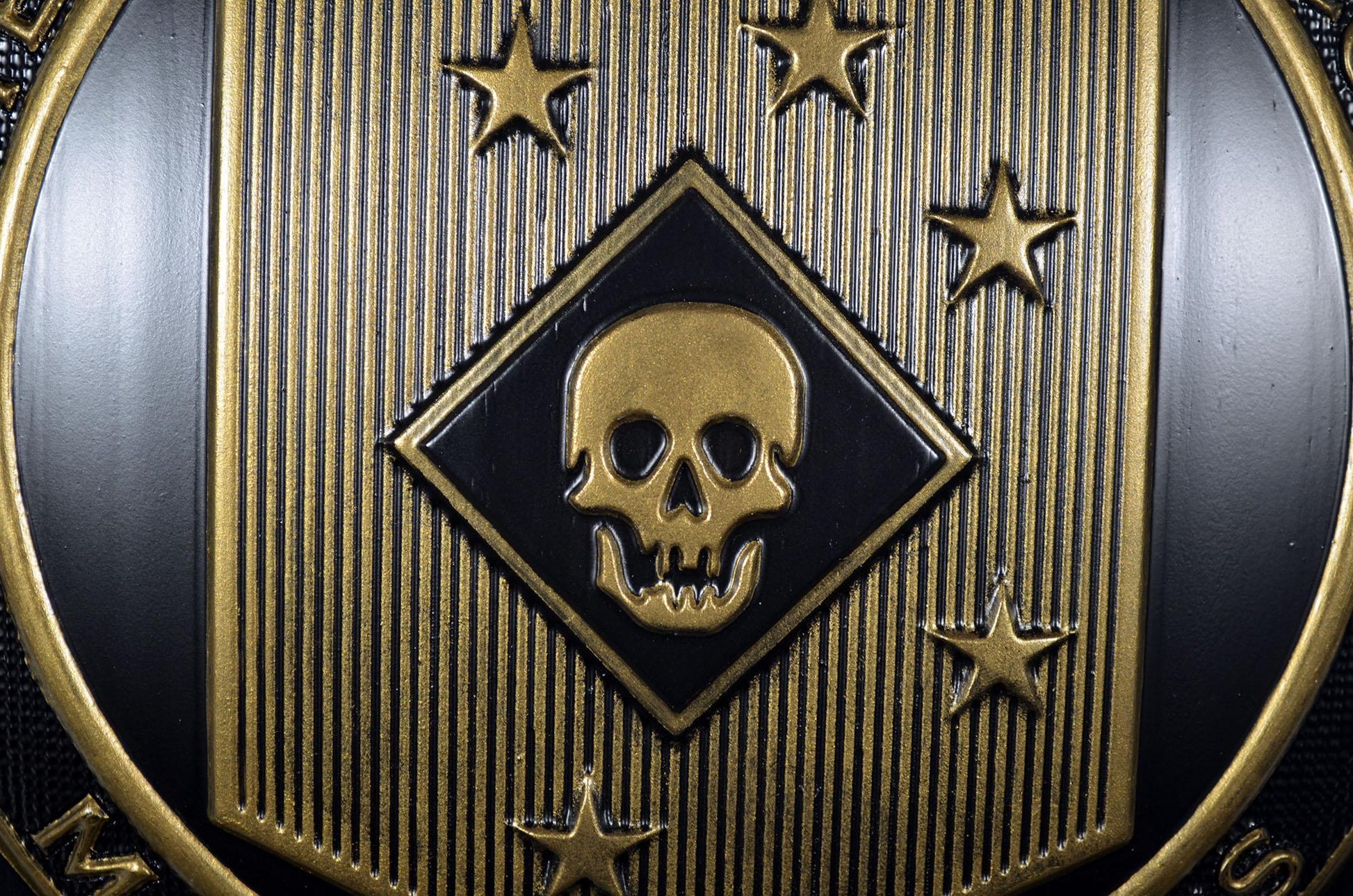 USMC Marine Raiders matte black brass shield plaque