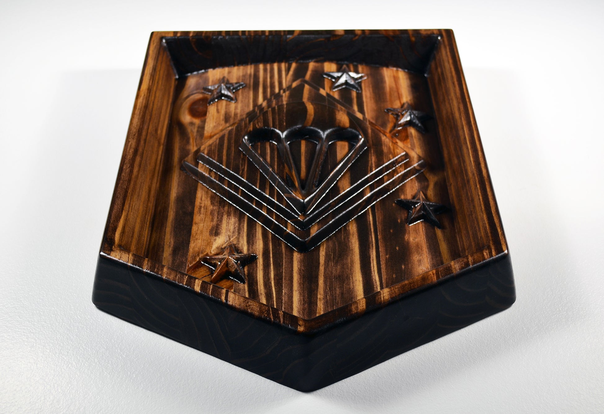 USMC Paramarines, Marine Parachute Regiment, java stained 3d wood carving, military plaque - Carved Effects