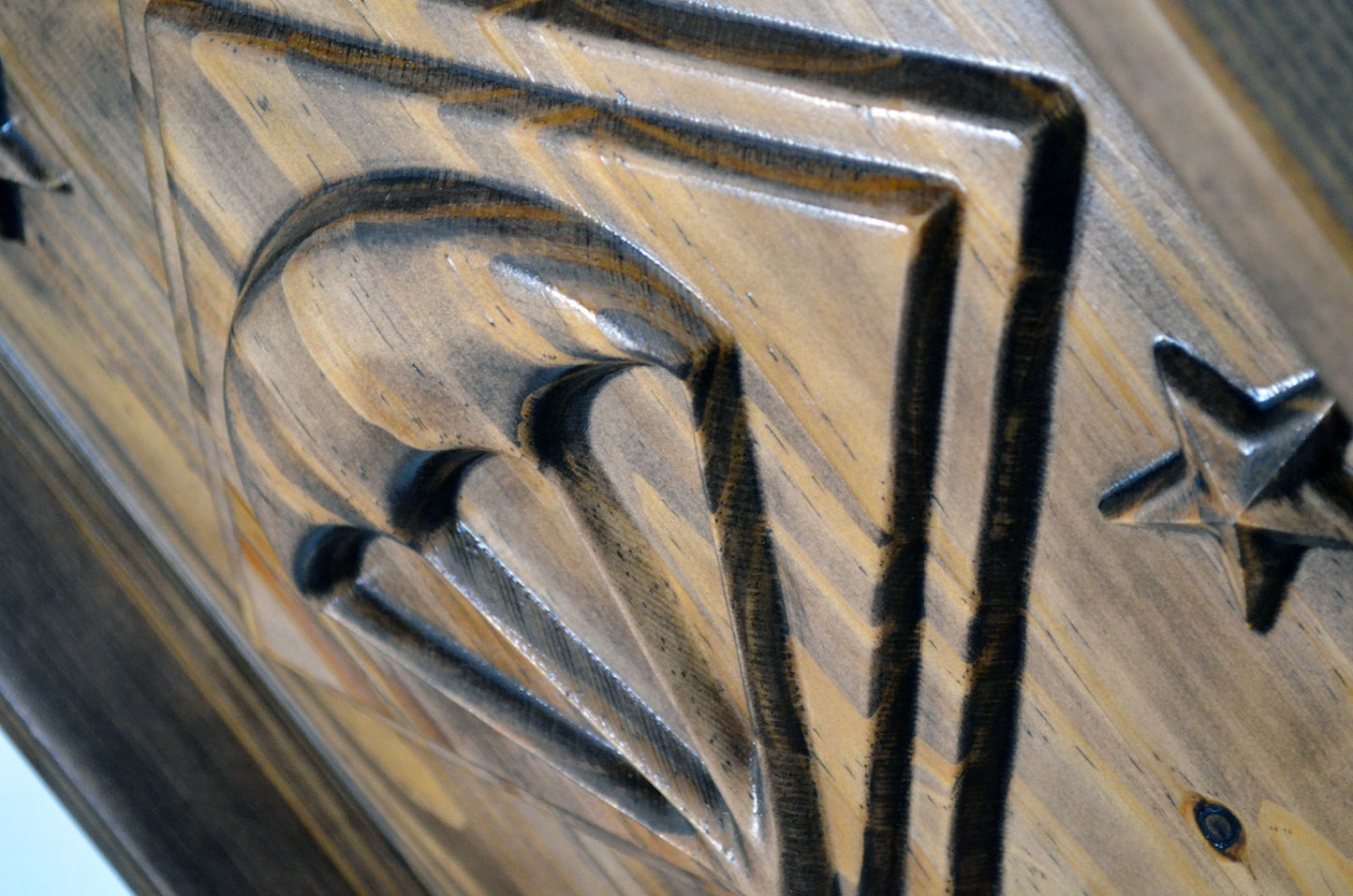 USMC Paramarines, Marine Parachute Regiment, stained 3d wood carving, military plaque - Carved Effects