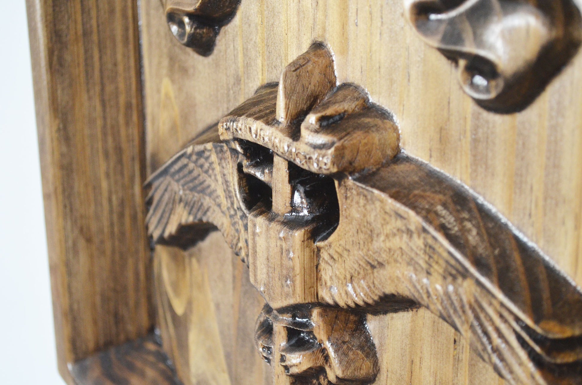 USMC Raider Dagger, Marine Special Operator Insignia, stained 3d wood carving, military plaque - Carved Effects