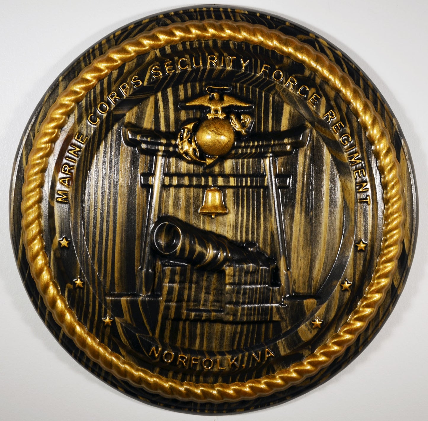 USMC Security Force Regiment with gold paint