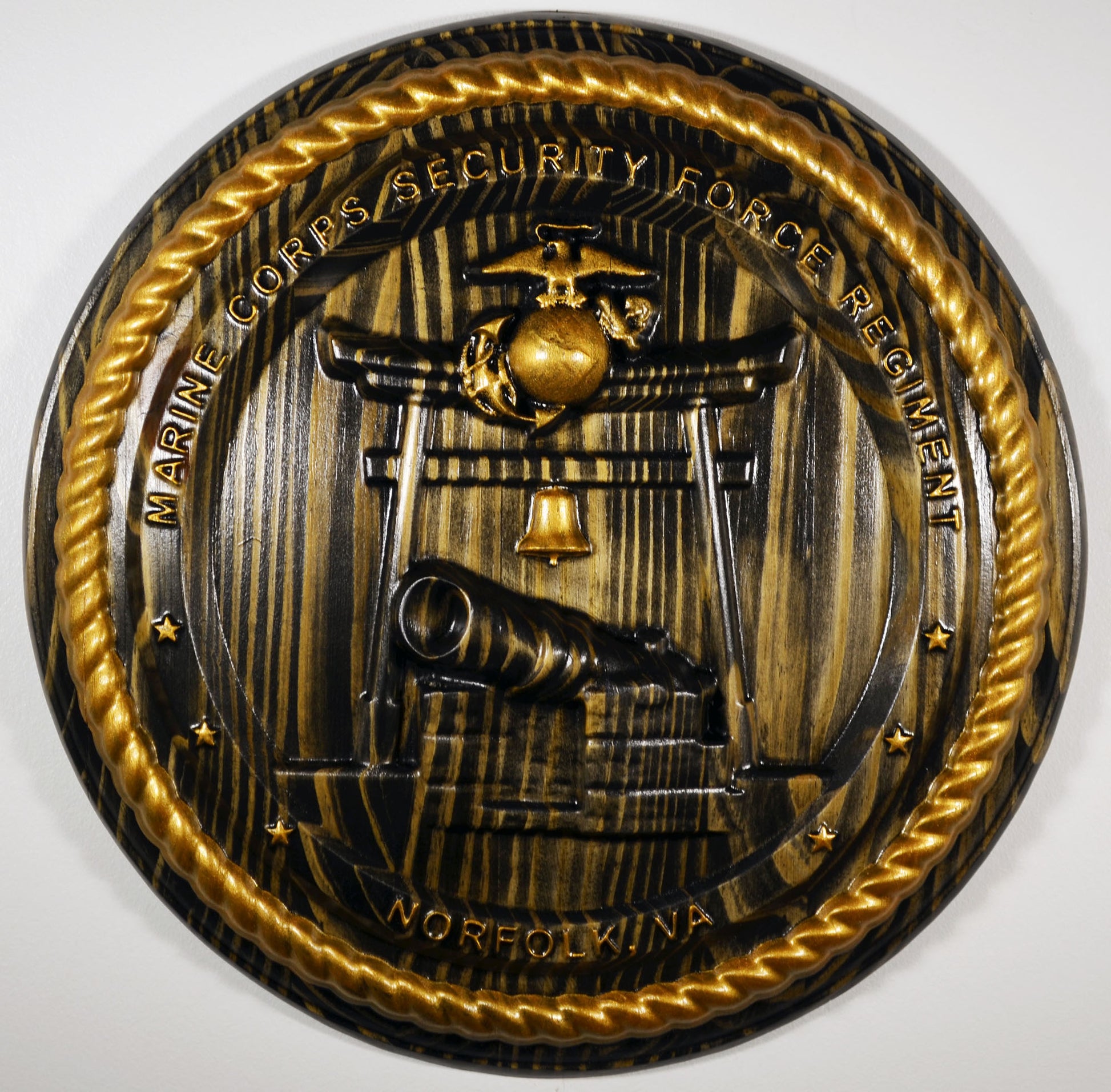 USMC Security Force Regiment with gold paint