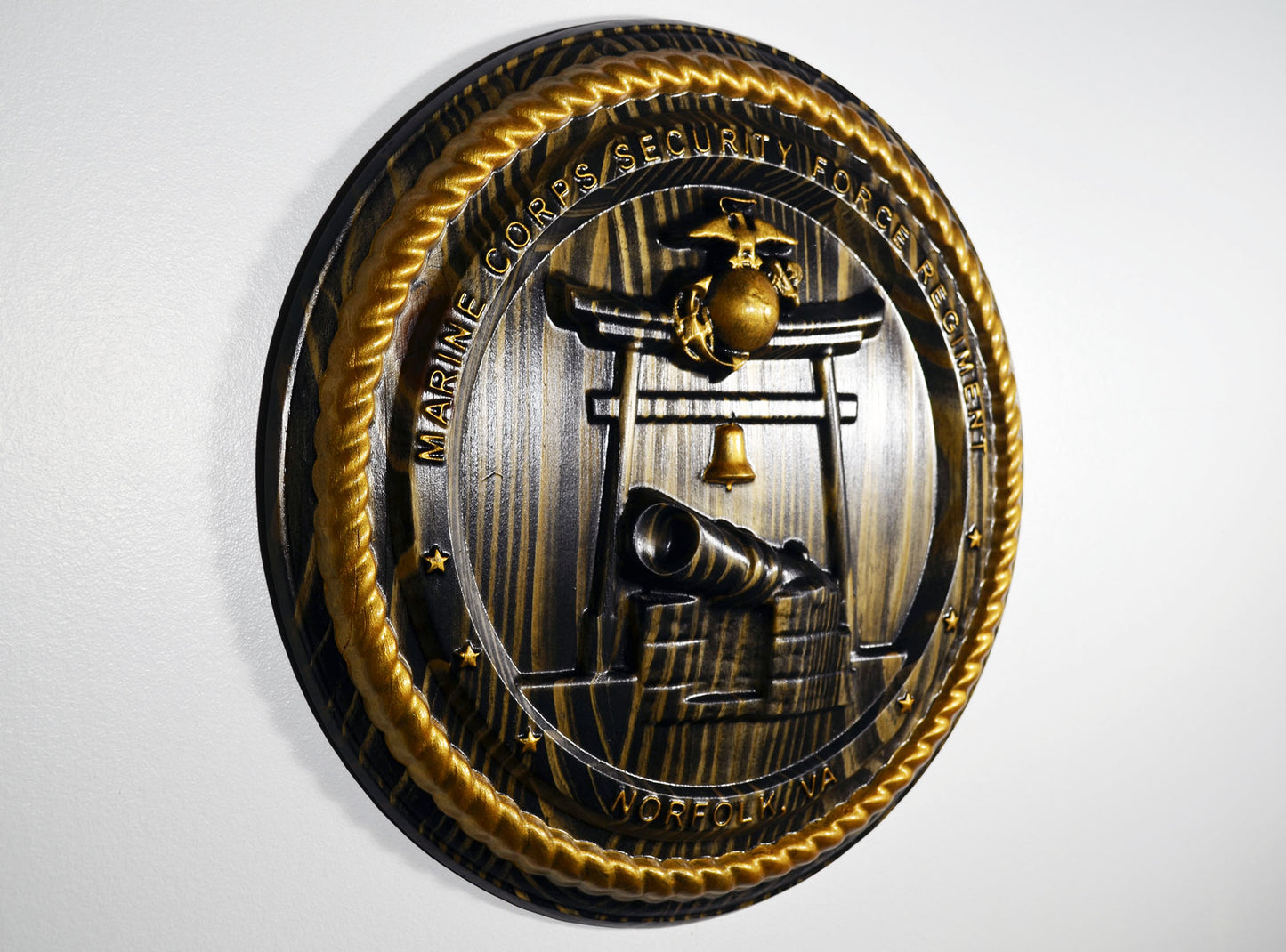 USMC Security Force Regiment with gold paint