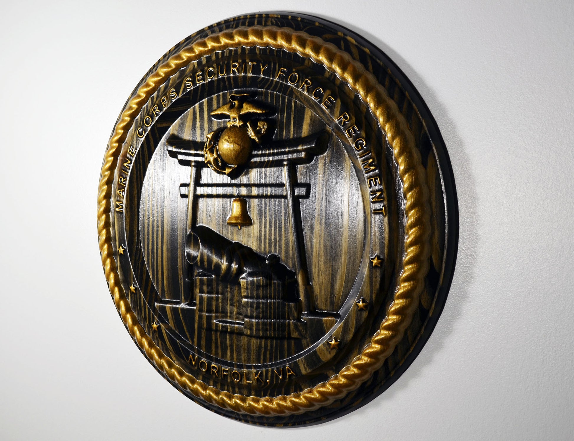 USMC Security Force Regiment with gold paint