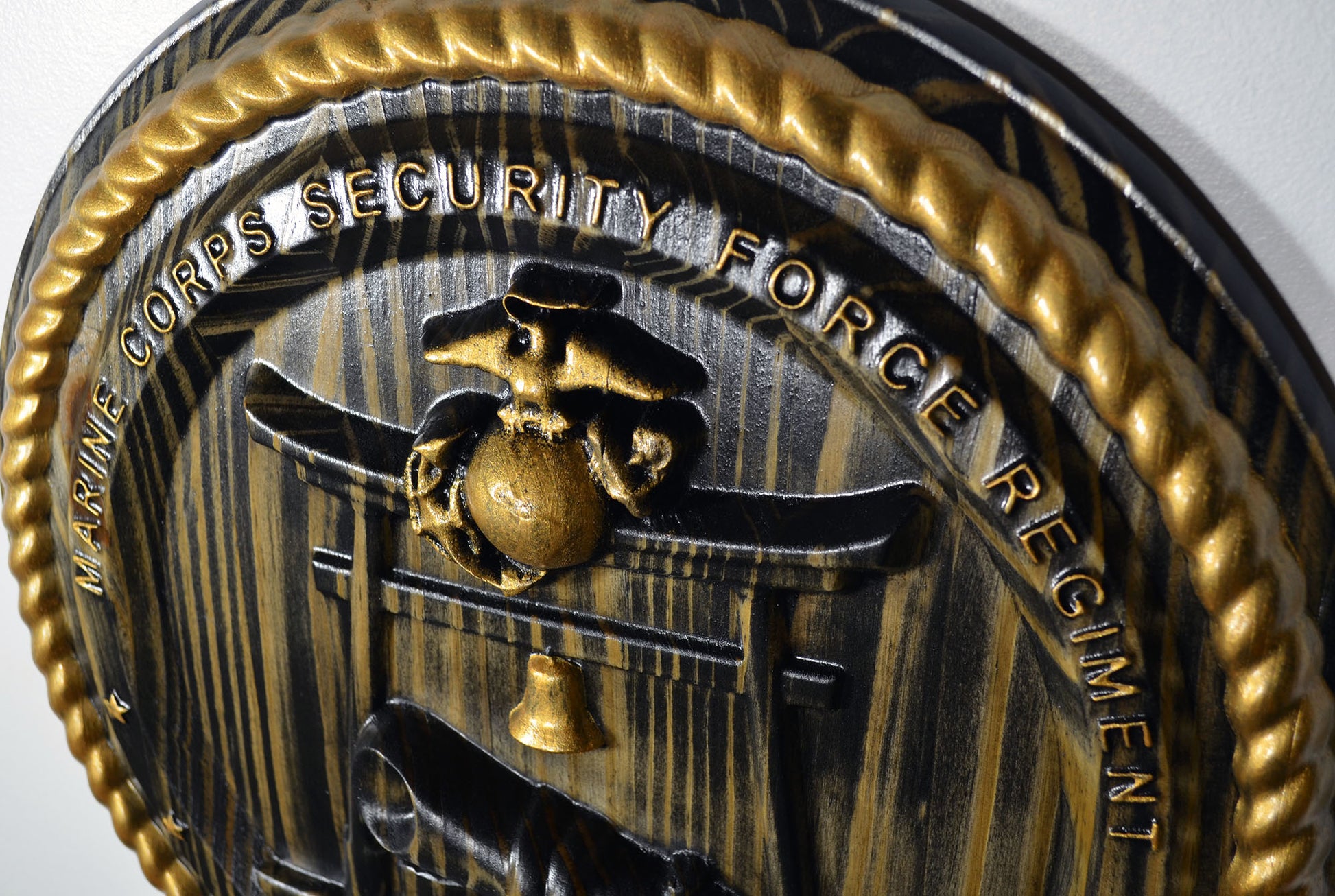 USMC Security Force Regiment with gold paint