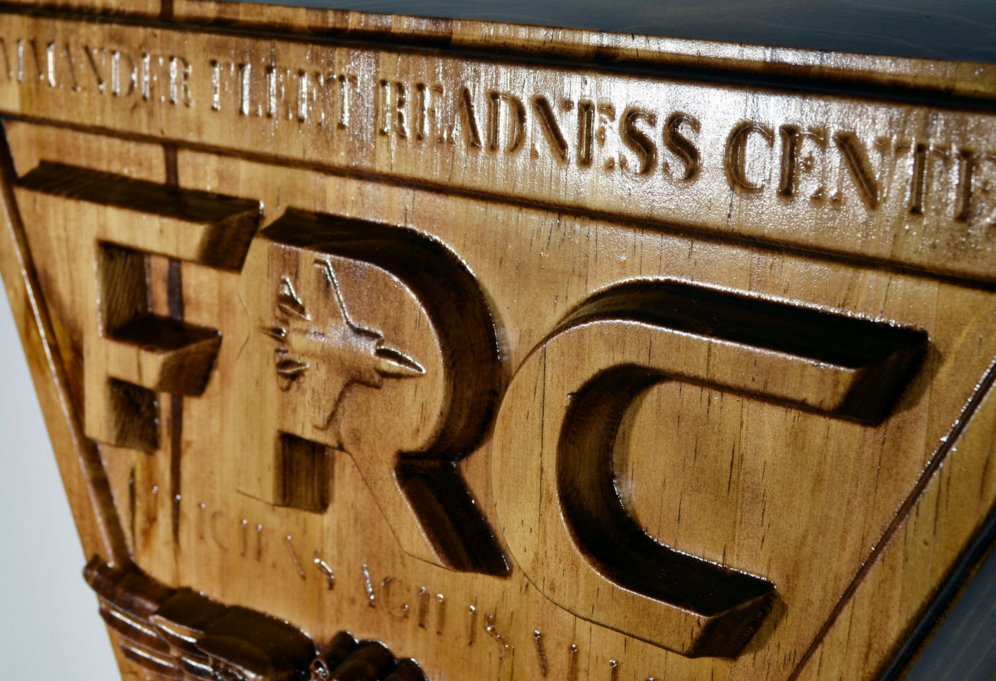 US Navy, Commander, Fleet Readiness Centers, cnc carved wood military plaque - Carved Effects