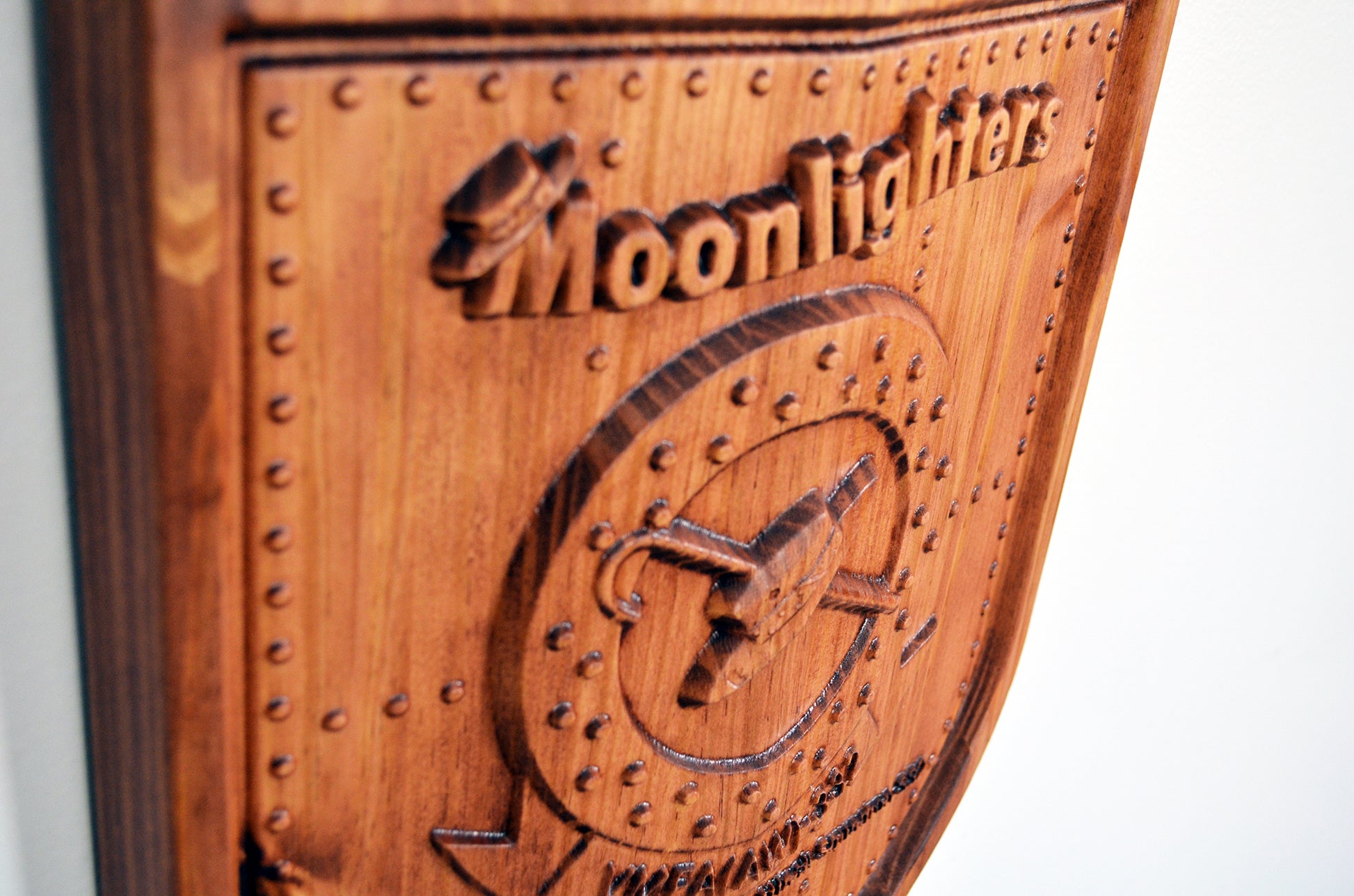 USMC All Weather Fighter Squadron VMFA-332, Moonlighters, CNC 3d wood carving, military plaque - Carved Effects