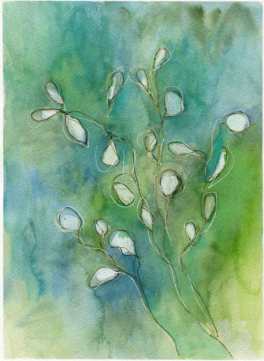 eucalyptus watercolor painting