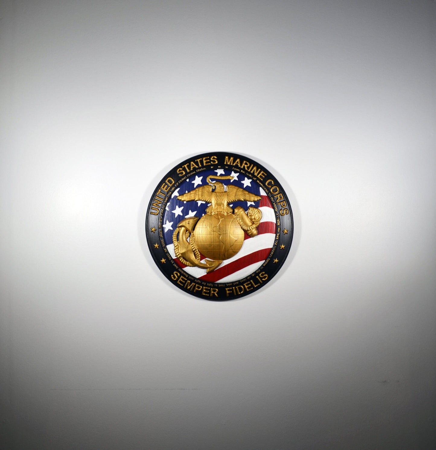 EGA US Flag Marine Corps Marines' Hymn, CNC, military plaque