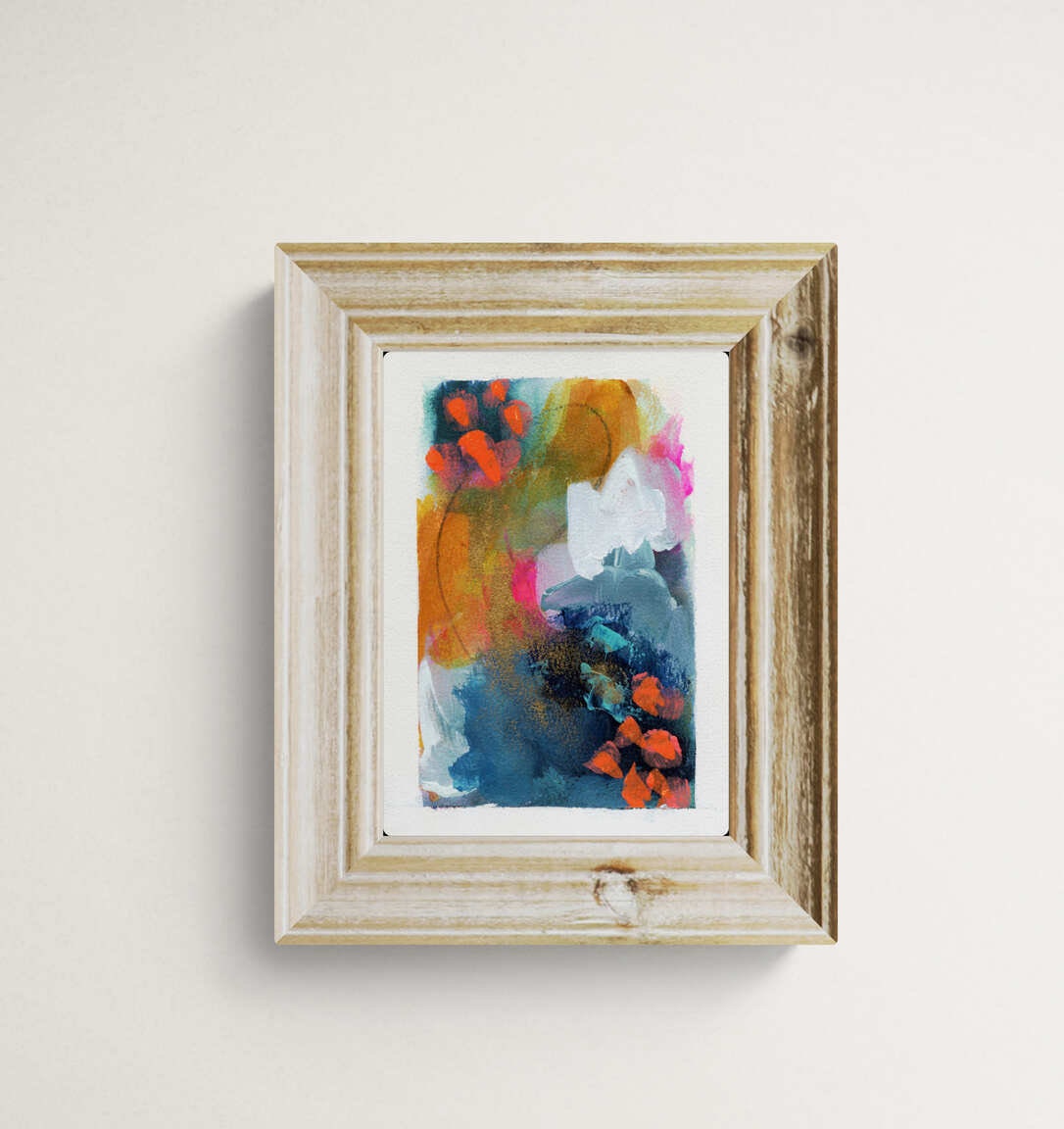 Abstract Original Watercolor Paintings 5x7, Small Set of 4 Paintings, selling Small Wall Gallery Art, Abstract Wall Art