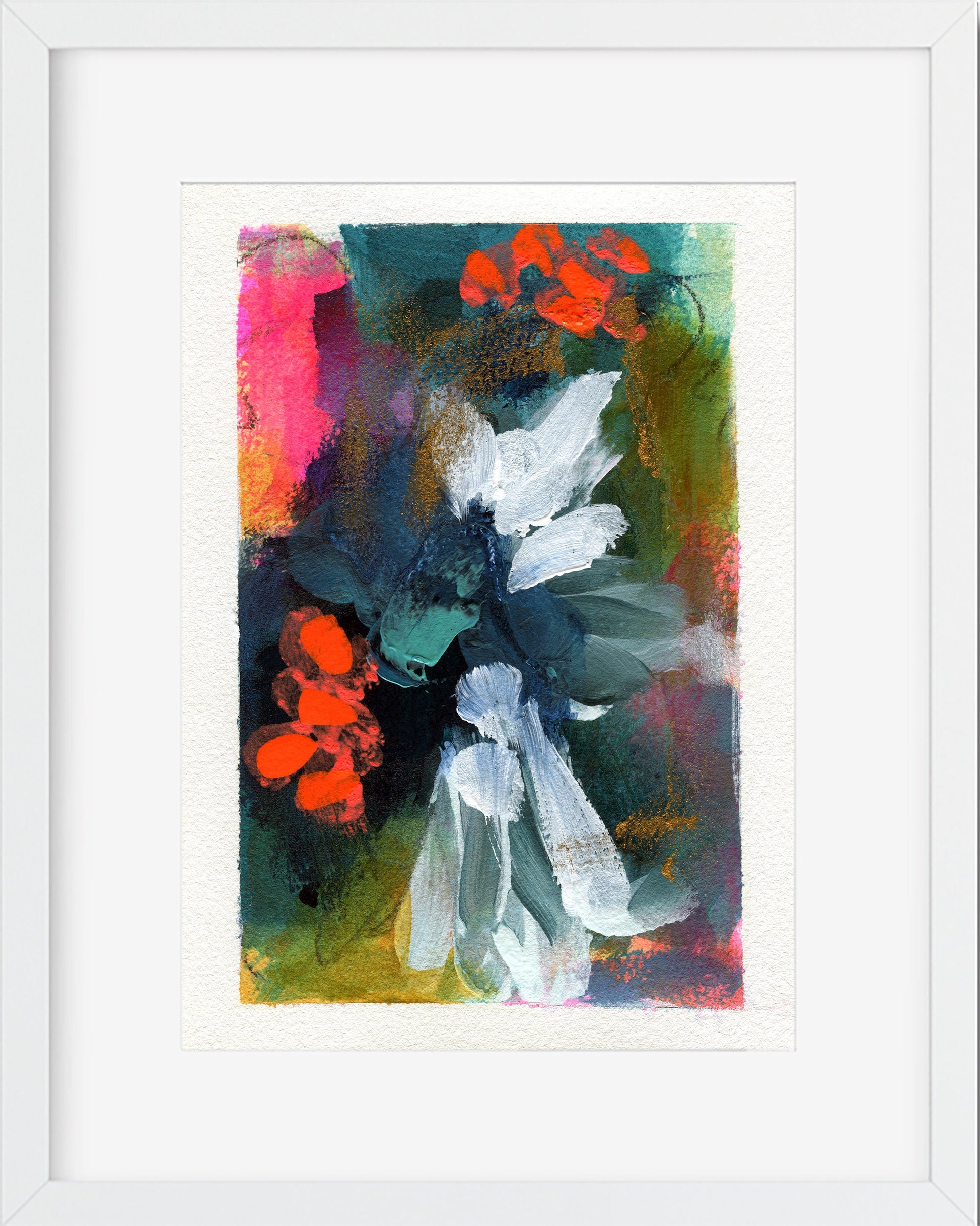 Abstract hand painted original watercolor painting 5x7, small wall gallery art, abstract wall art 5