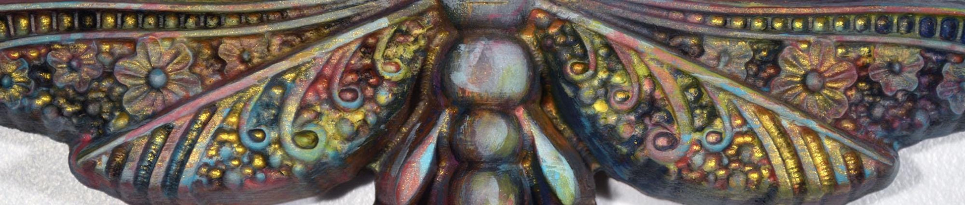 Dragonfly hand painted 3d wood carving, wood wall art, colorful metallic ready to hang