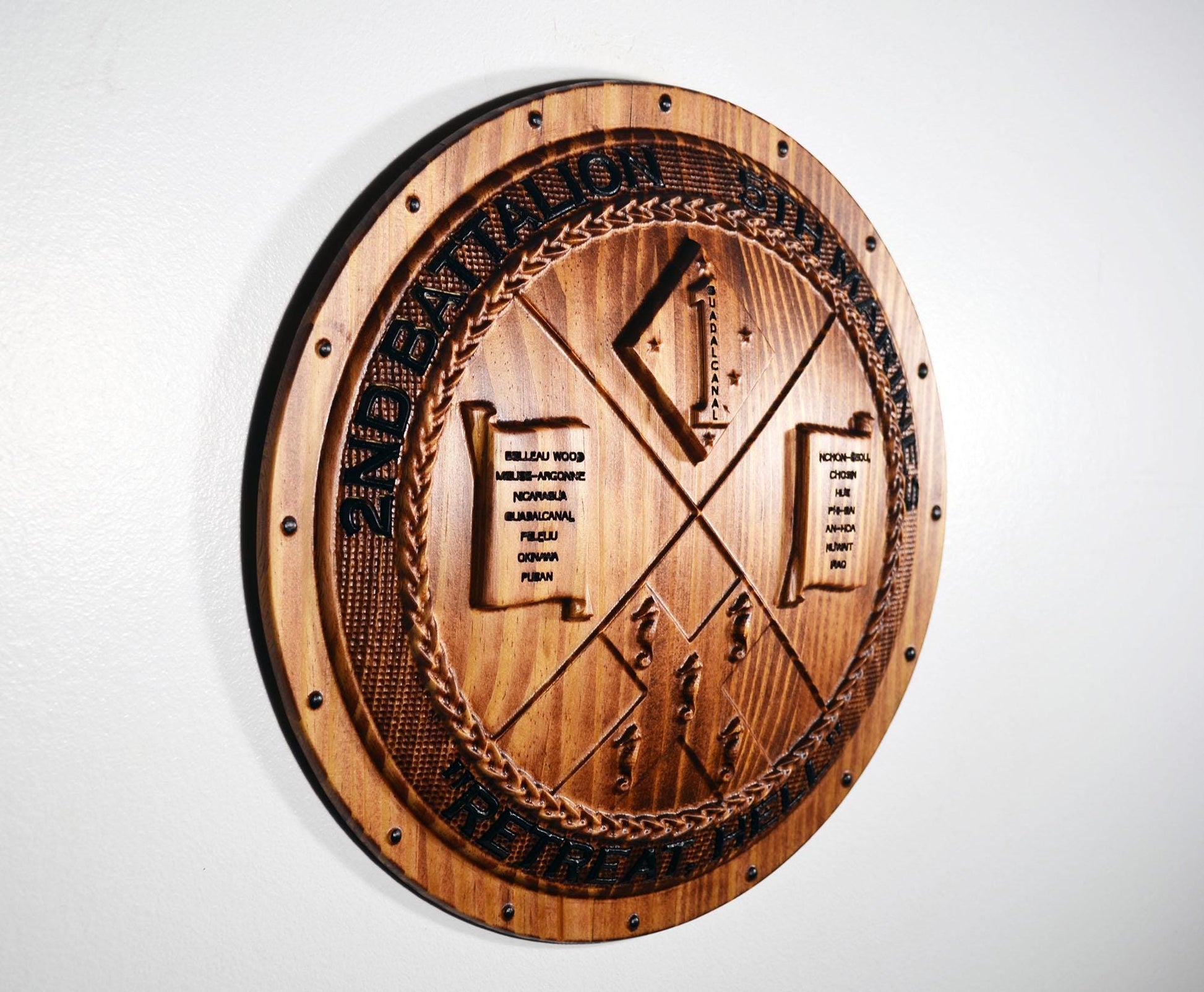USMC 2nd Battalion 5th Marines Shield, US Marine Corps, CNC, military plaque