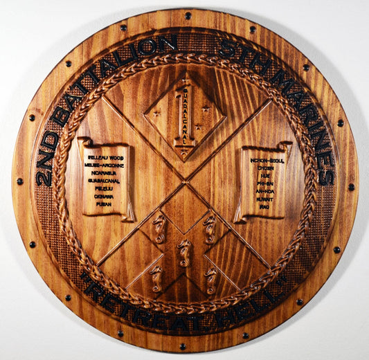 USMC 2nd Battalion 5th Marines Shield, US Marine Corps, CNC, military plaque