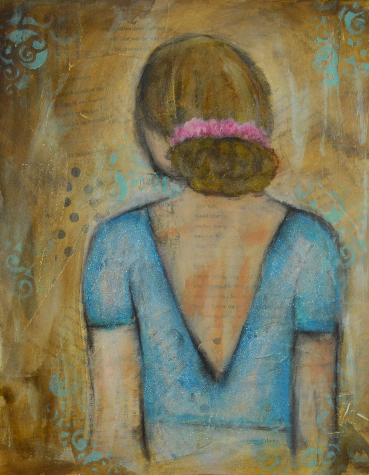 lady in blue painting
