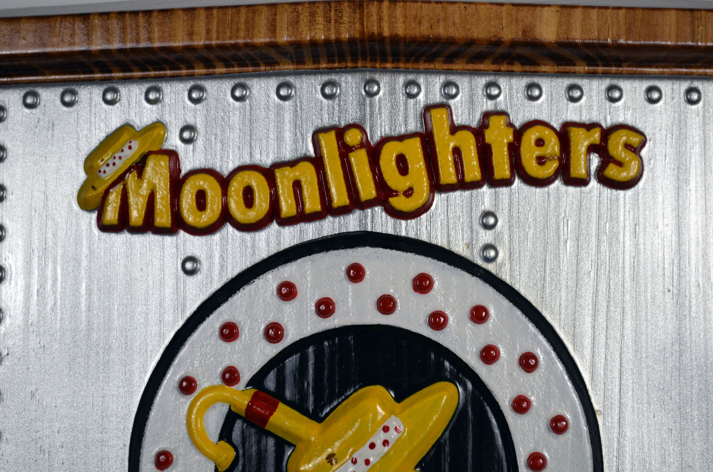 USMC All Weather Fighter Squadron VMFA-332, Moonlighters, CNC 3d wood carving, painted military plaque