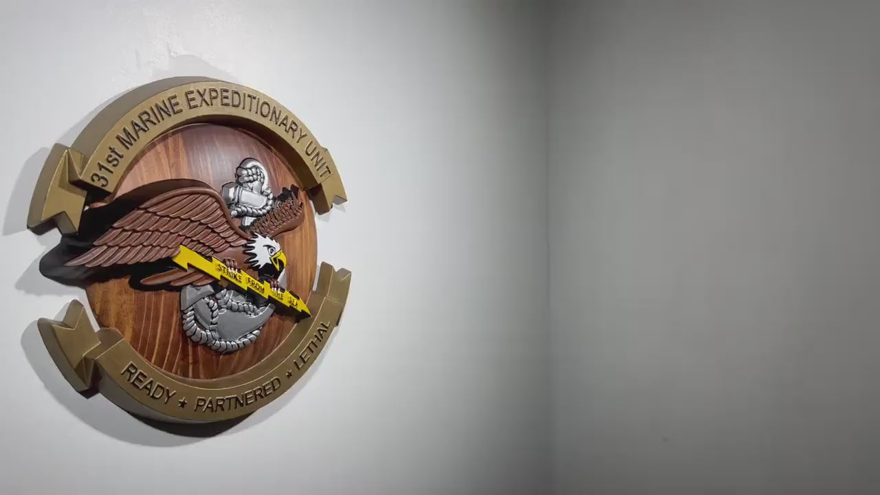 31st MEU Marine Expeditionary Unit Plaque Painted