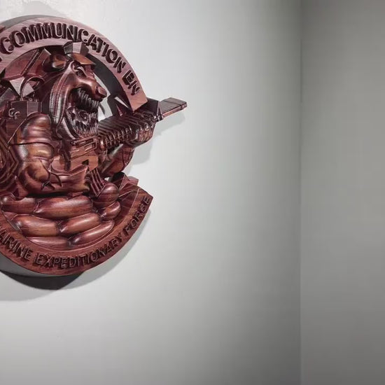 USMC 8th Communication Battalion Cherry Unit Plaque