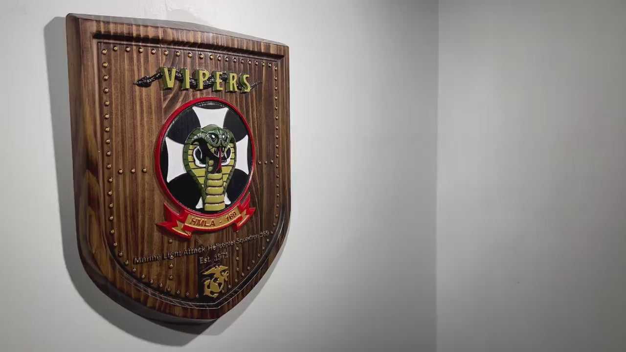 USMC HMLA-169, Marine Light Attack Helicopter Squadron 169, Unit Painted Plaque