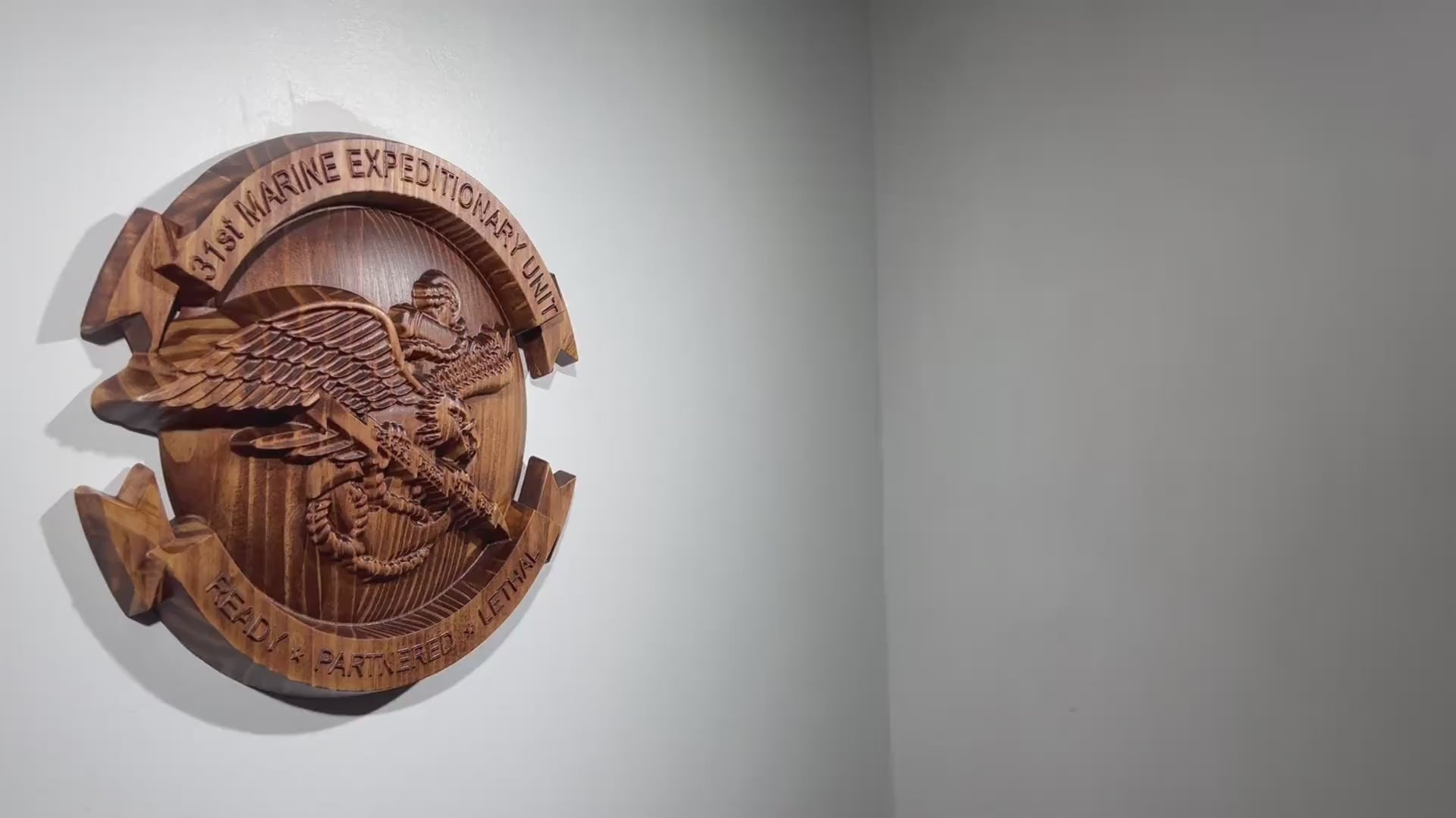 31st MEU Marine Expeditionary Unit Plaque Stained