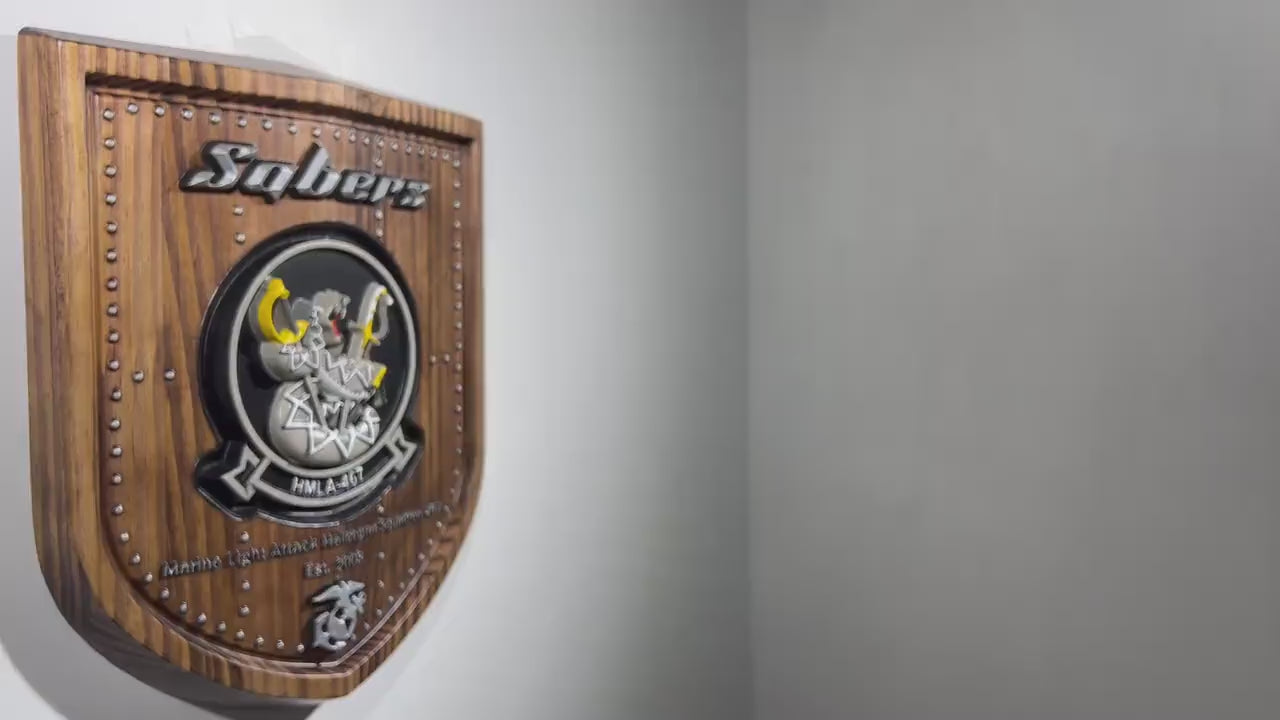 USMC Marine Light Attack Helicopter Squadron 467, Painted Unit Plaque