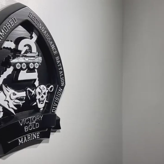 USMC 2nd Light Armored Reconnaissance Battalion Black Unit Plaque