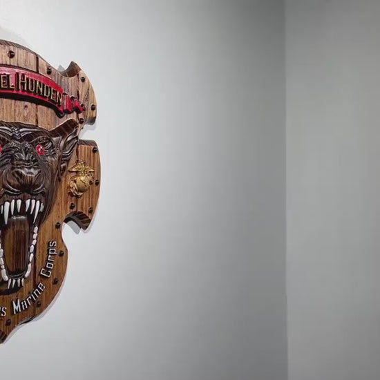 USMC Devil Dog 12" Teufel Hunden Military Plaque