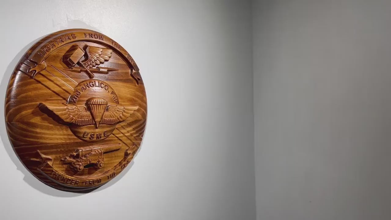 USMC 2nd Anglico, Unit Emblem, US Marine Corps, military plaque