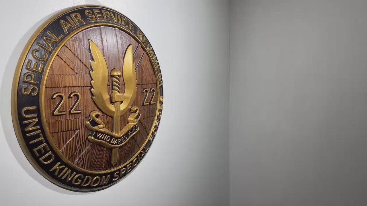 Special Air Service (SAS) Emblem Java Gold Unit Plaque