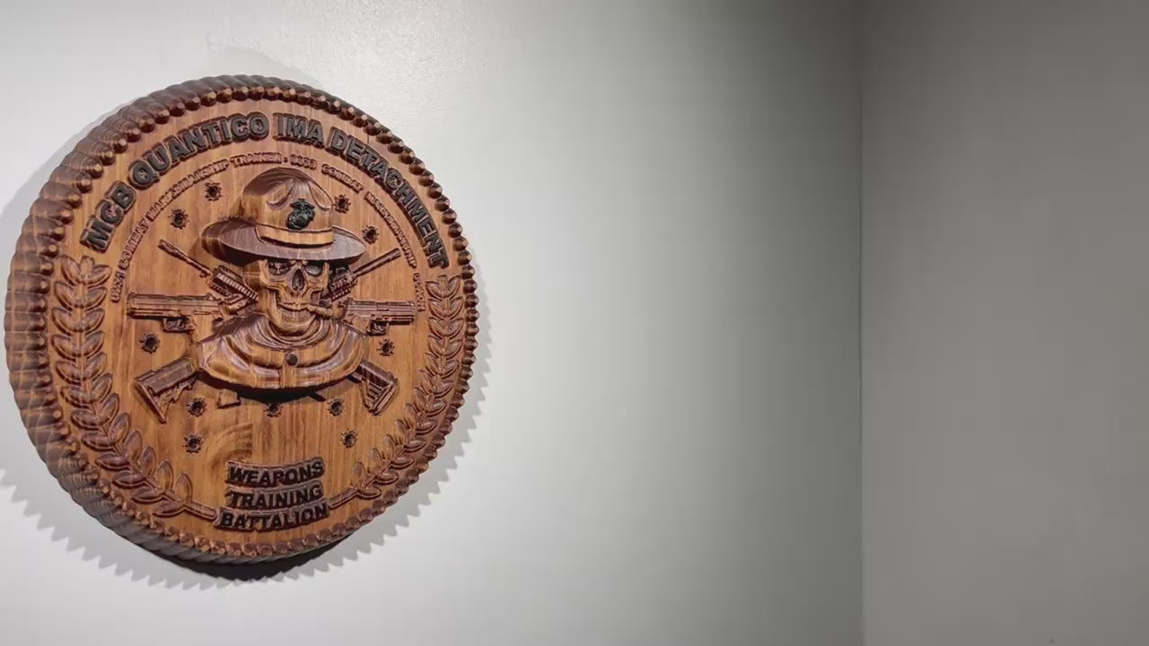 USMC MCB Quantico IMA Detachment Plaque - Name Plate version
