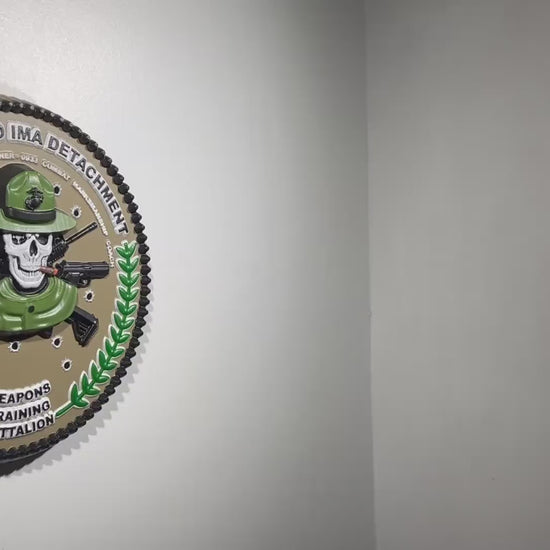 USMC MCB Quantico IMA Detachment Painted Plaque - Name Plate version