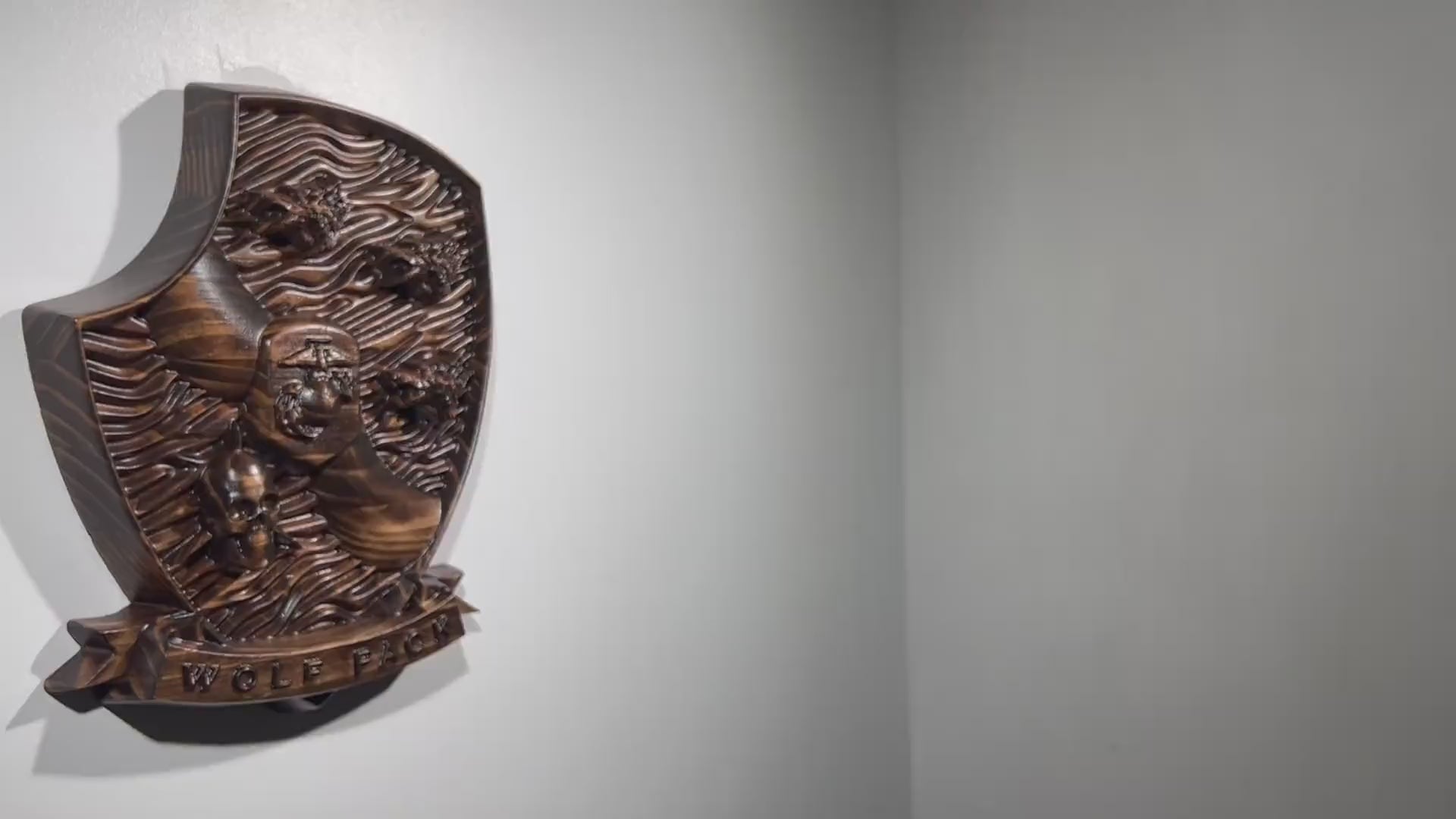 USMC 3rd Light Armored Reconnaissance Battalion, 3d wood carving, military plaque