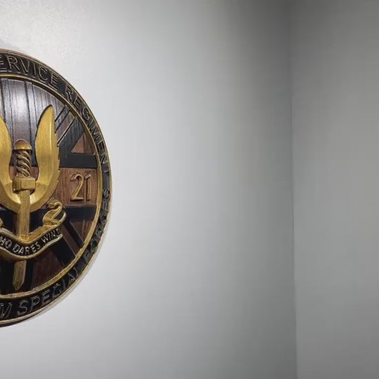 Special Air Service (SAS) 21 Emblem 12" Unit Plaque Black