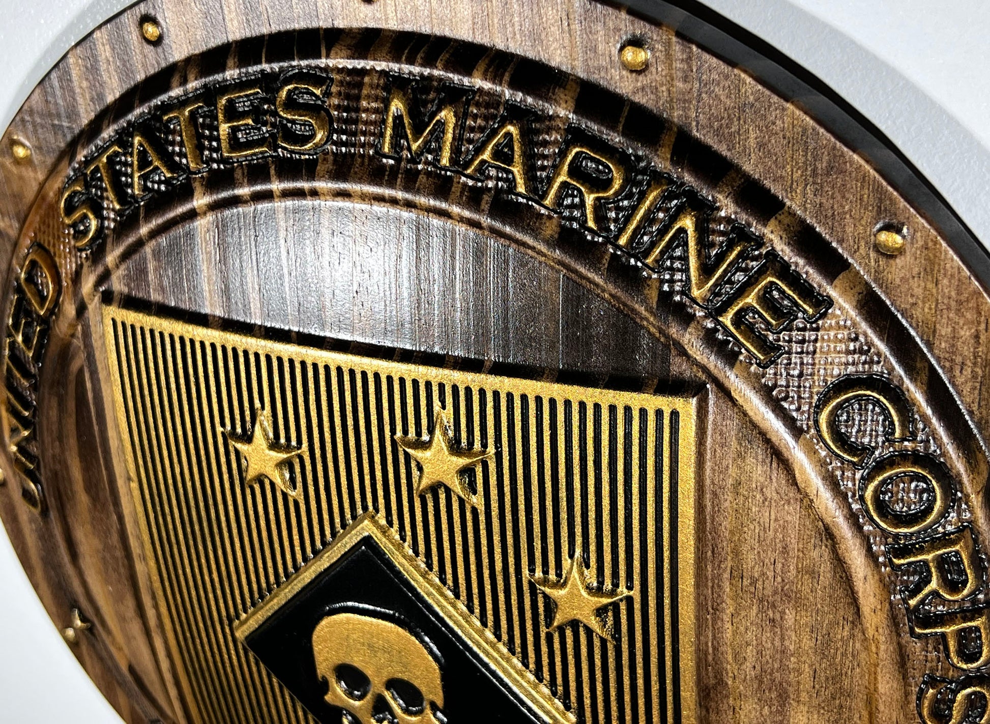 USMC Marine Raiders Gold Black Shield
