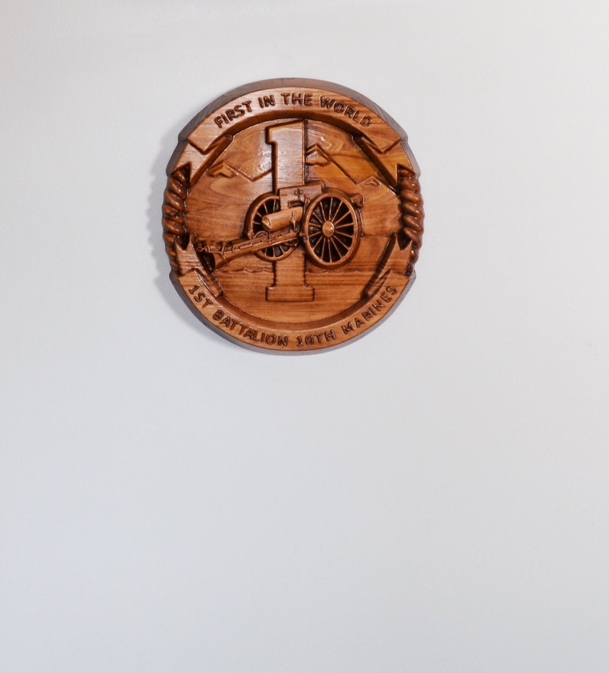 USMC 1st Battalion 10th Marines, US Marine Corps wood plaque, military plaque