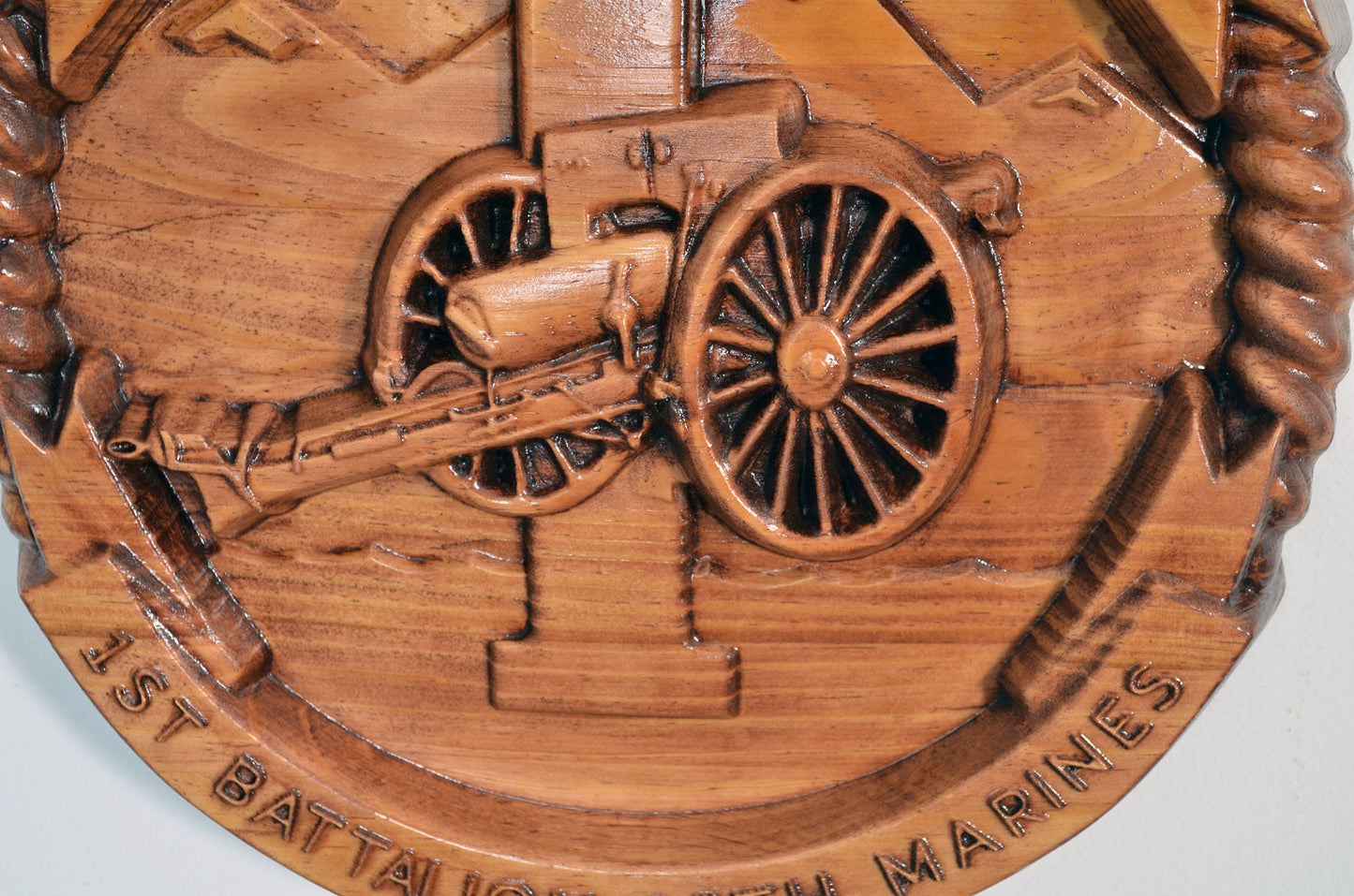 USMC 1st Battalion 10th Marines, US Marine Corps wood plaque, military plaque - Carved Effects