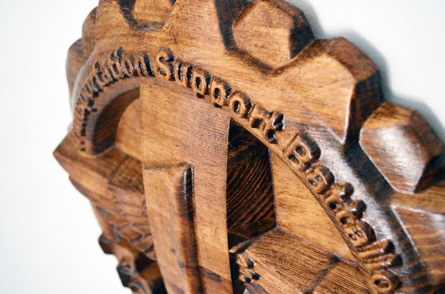 USMC 1st Transportation Support Battalion, 3d wood carving, military plaque - Carved Effects