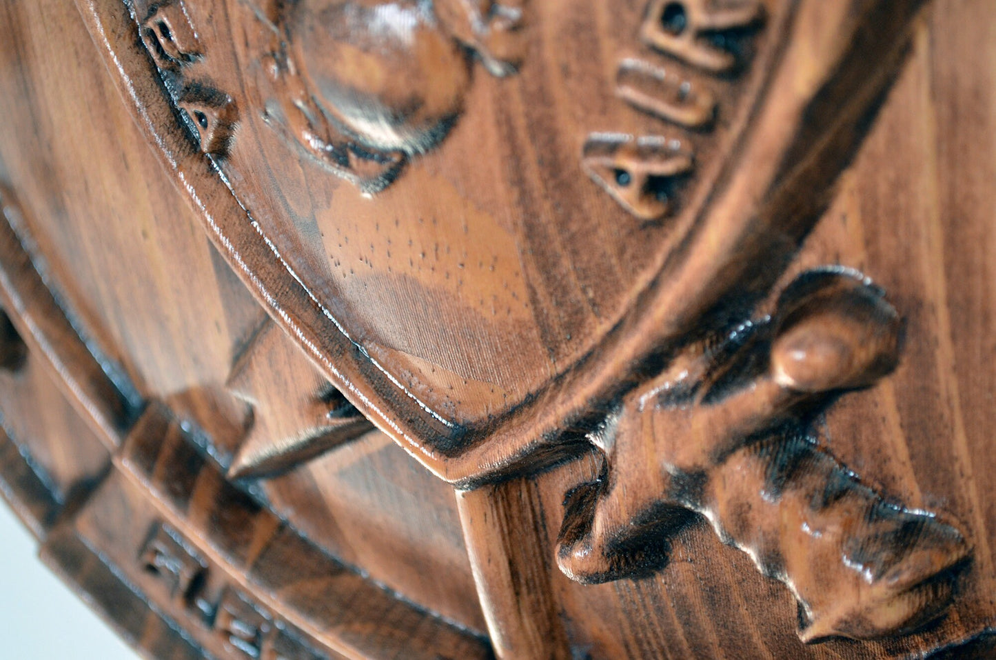 USMC 22nd Marine Expeditionary Unit, stained 3d wood carving, military plaque - Carved Effects
