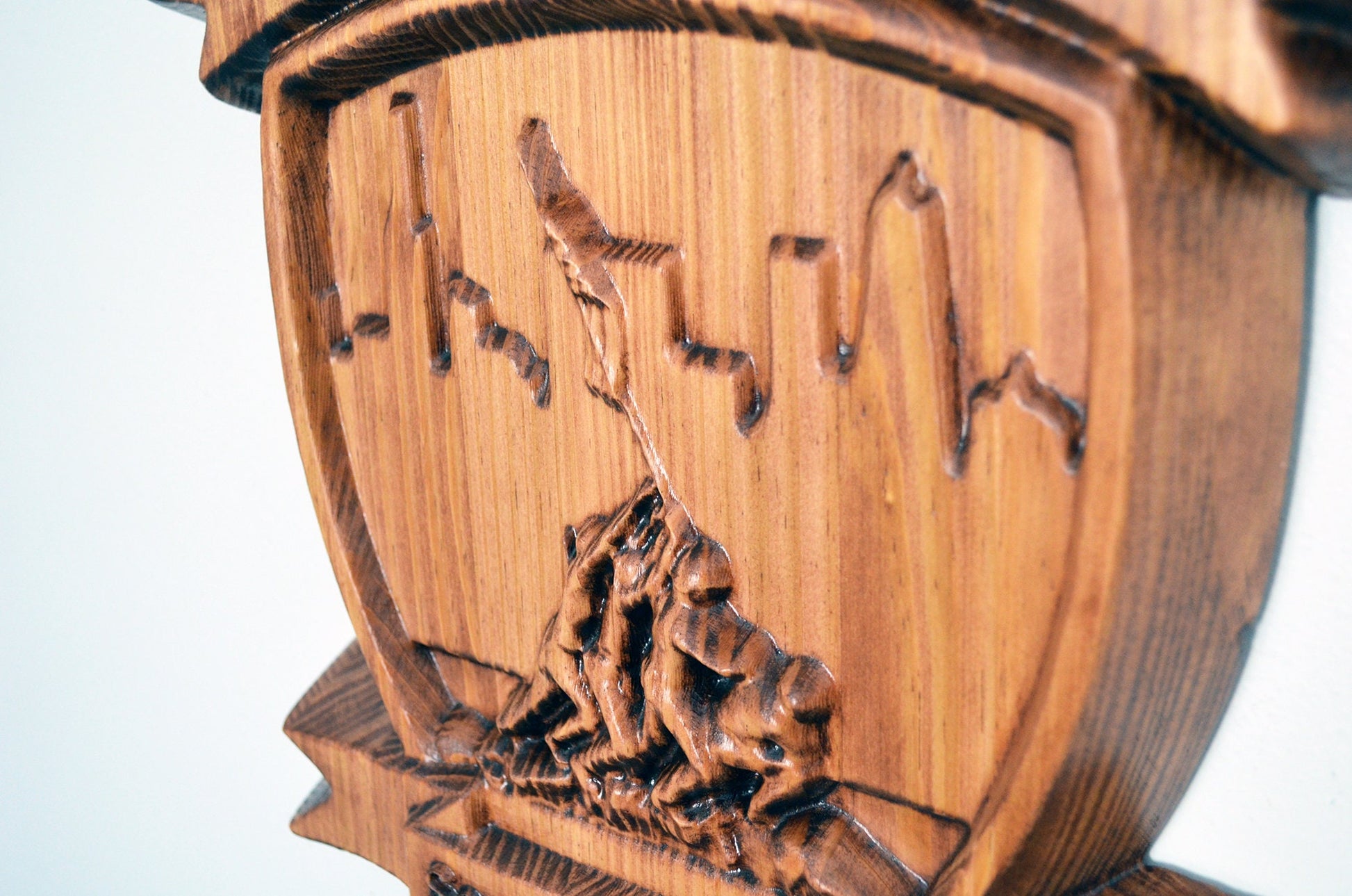USMC 2nd Battalion 24th Marines, Mad Ghosts, 3d wood carving military plaque - Carved Effects