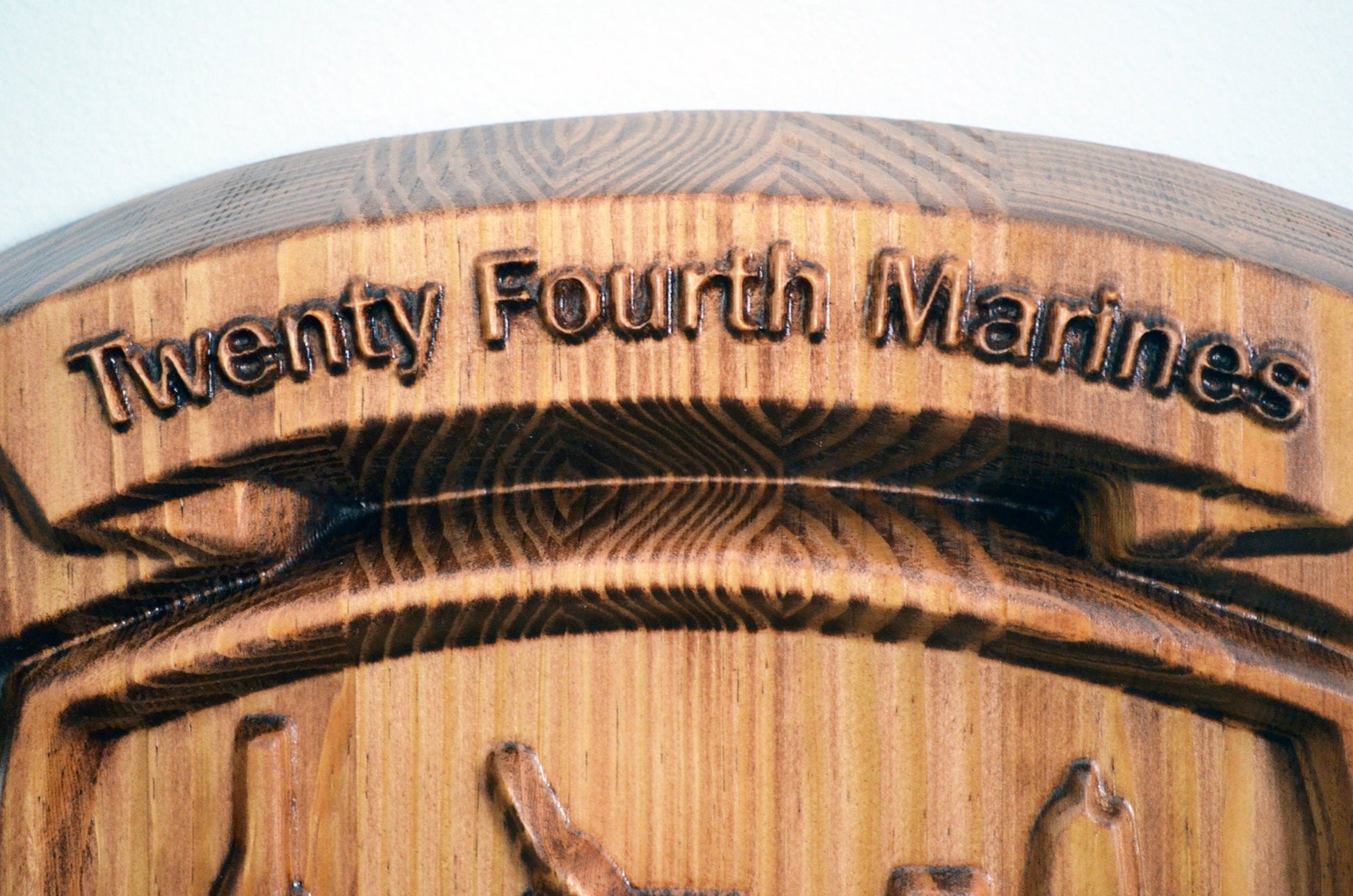 USMC 2nd Battalion 24th Marines, Mad Ghosts, 3d wood carving military plaque - Carved Effects